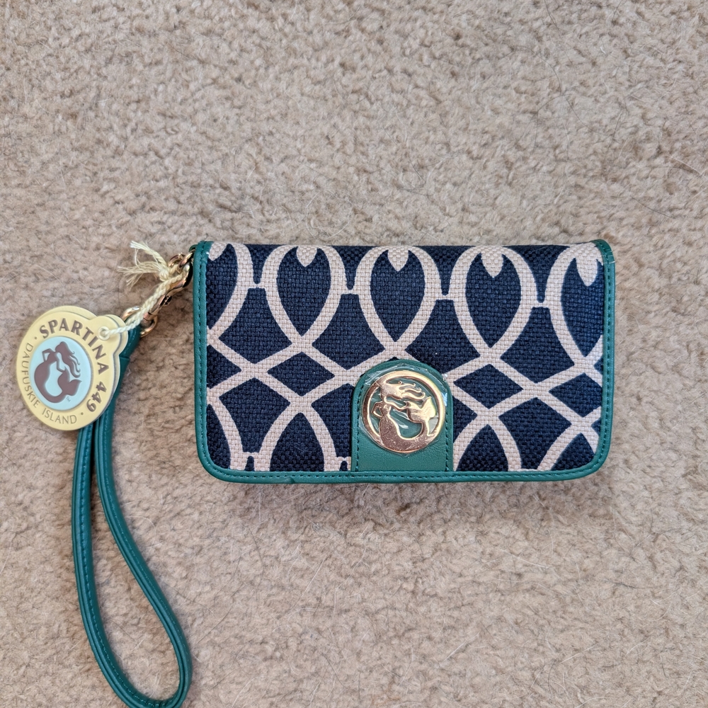 Spartina 449 Blue and Teal Wristlet